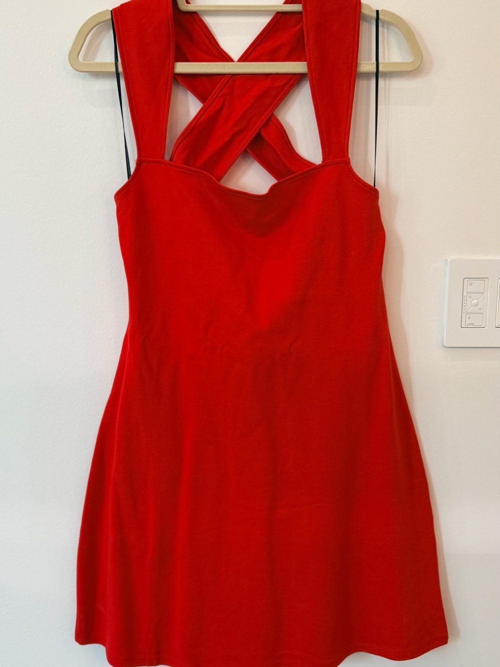 H&M Red One-Shoulder Cross-Back Dress